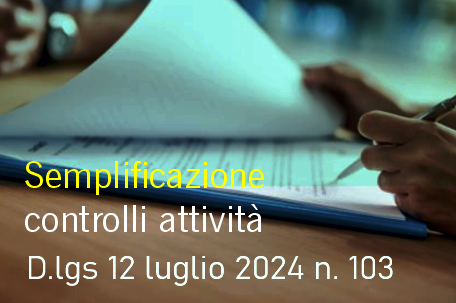 DLgs 12 luglio 2024 n  103   Semplificazione controlli sulle attivit  economiche