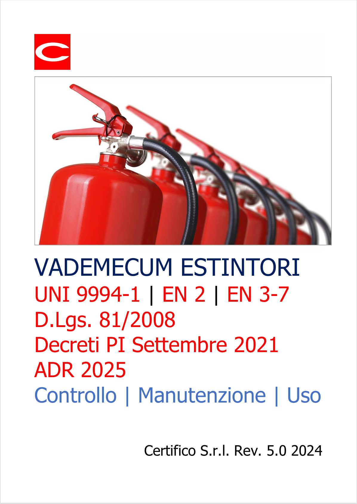 Vademecum estintori Controllo manutenzione uso 2024