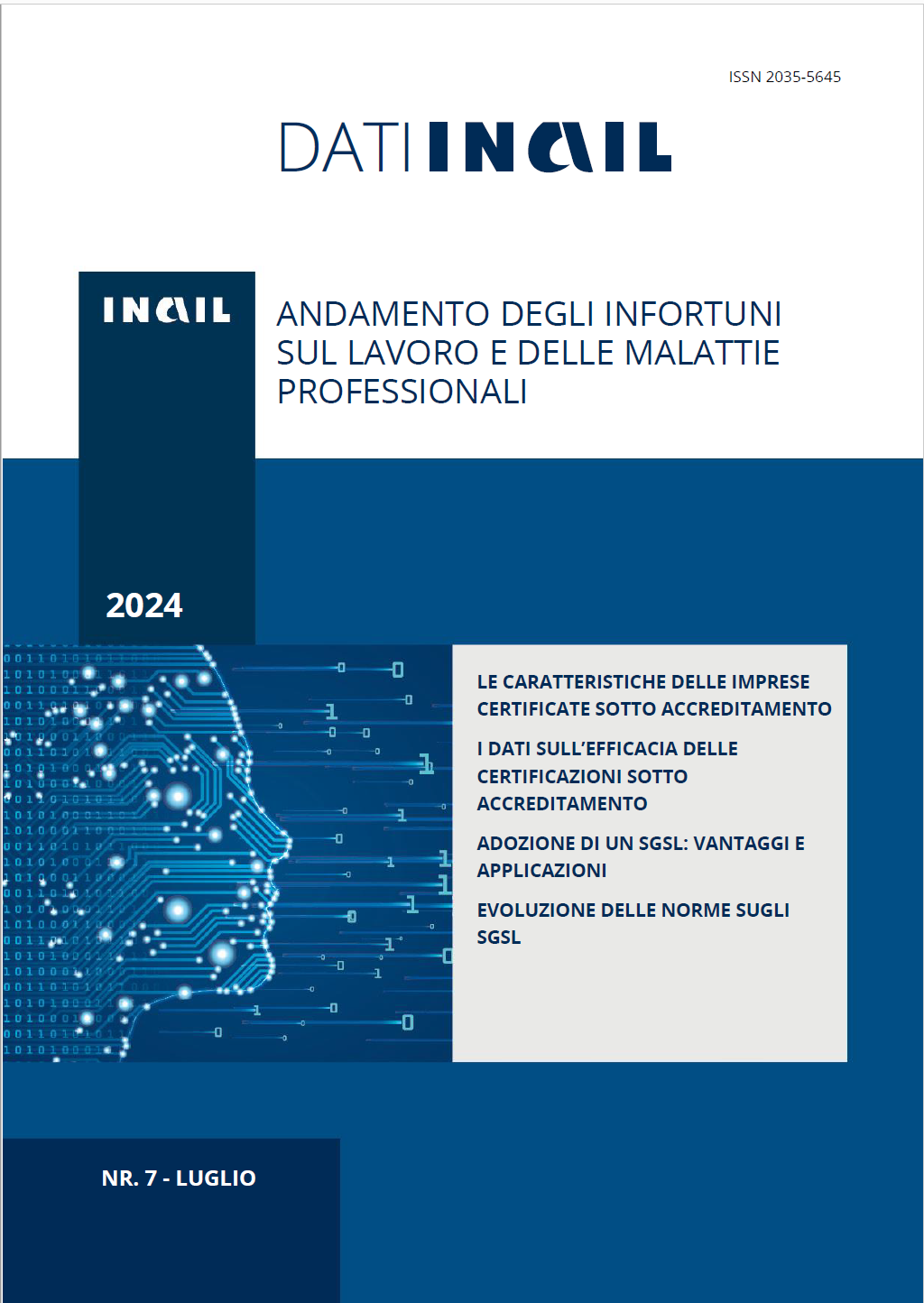 Dati Inail 7 2024 Imprese certificate sotto accreditamento