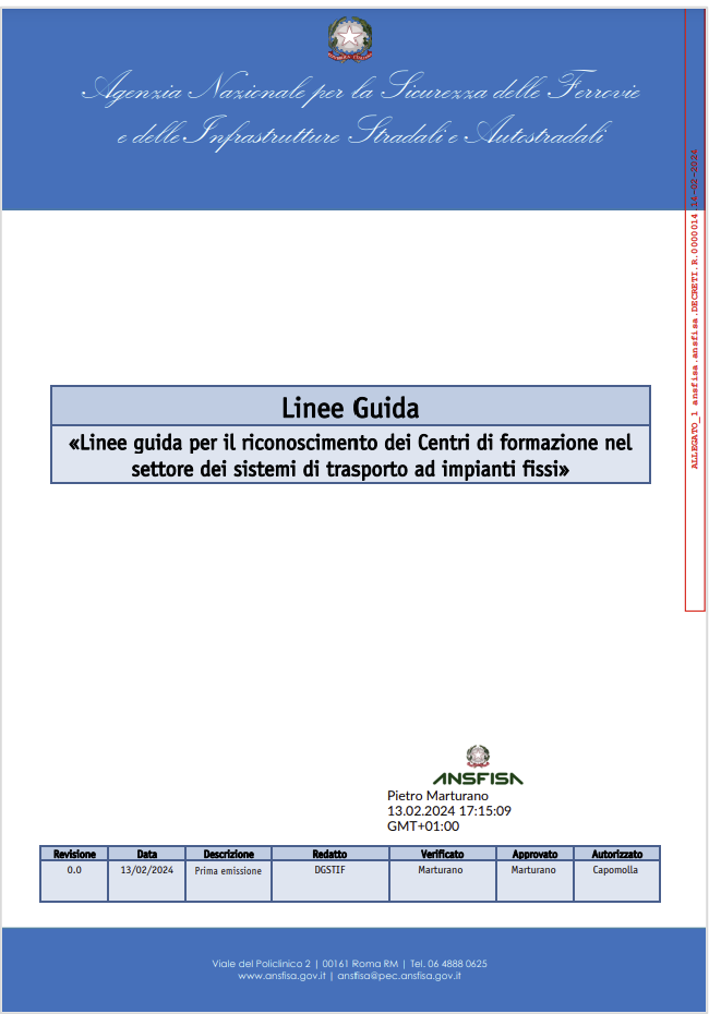 Decreto ANSFISA 14 febbraio 2024