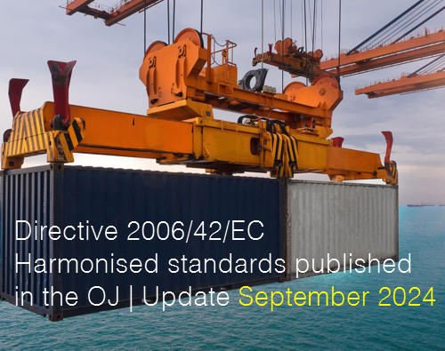 Directive 2006 42 EC Harmonised standards published in the OJ Update September 2024