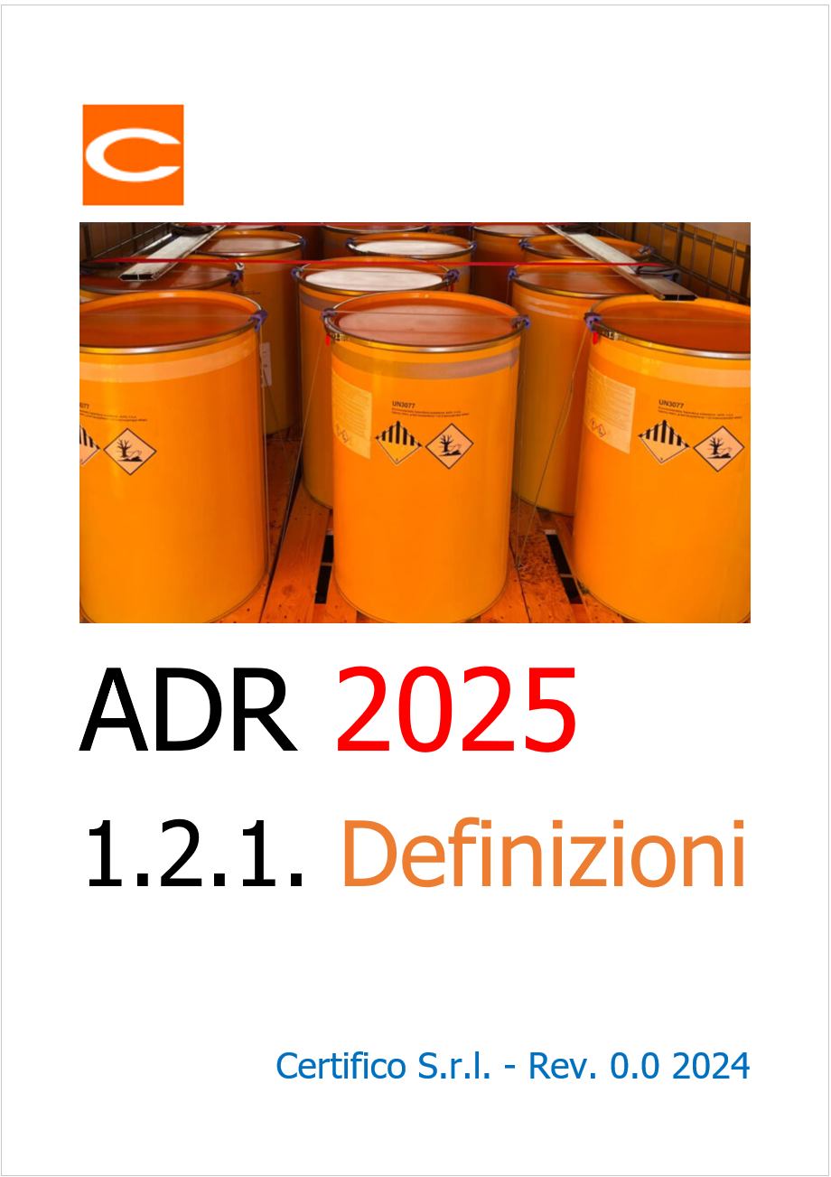 ADR 2025 Definizioni  sezione 1 2 1 