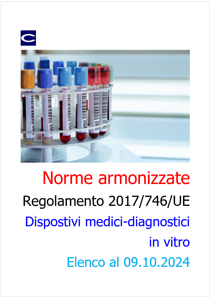 Elenco Norme armonizzate regolamento  UE  2017 746 al 09 Ottobre 2024