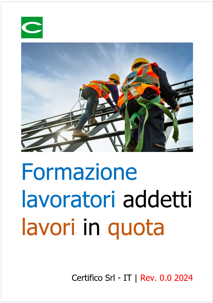 Formazione lavoratori addetti lavori in quota