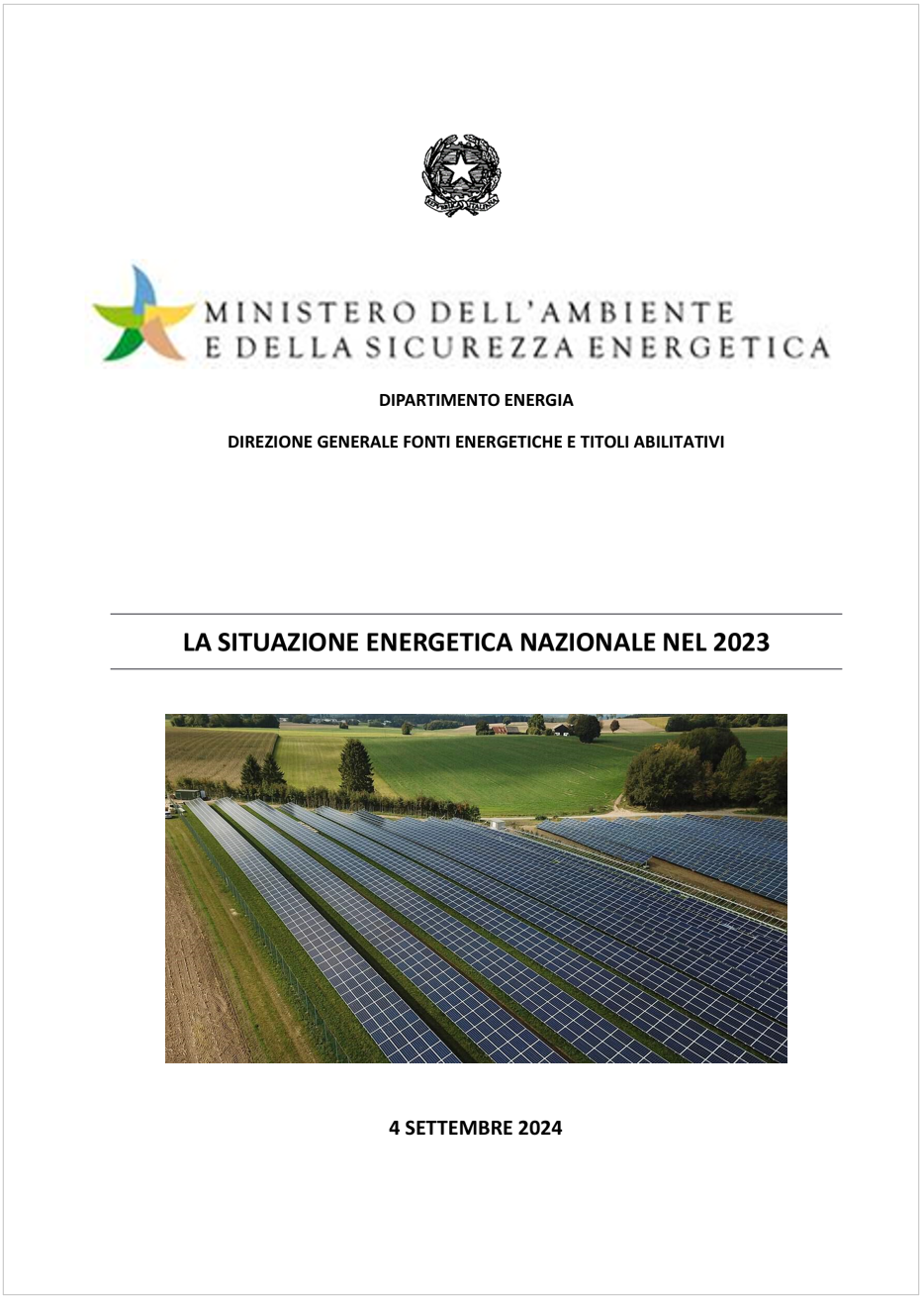 Relazione Situazione Energetica Nazionale 2023