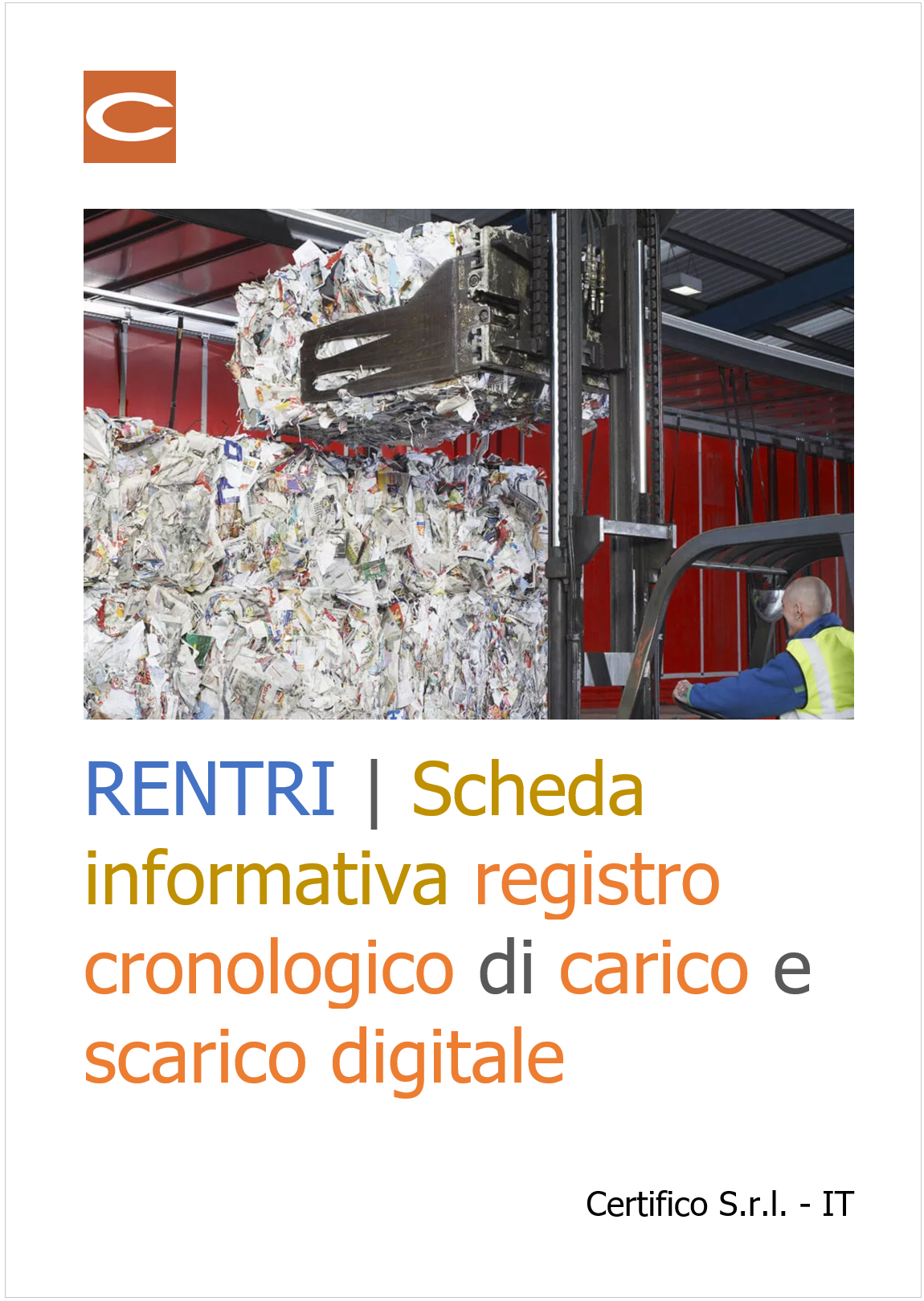 RENTRI Scheda informativa registro cronologico di carico e scarico digitale