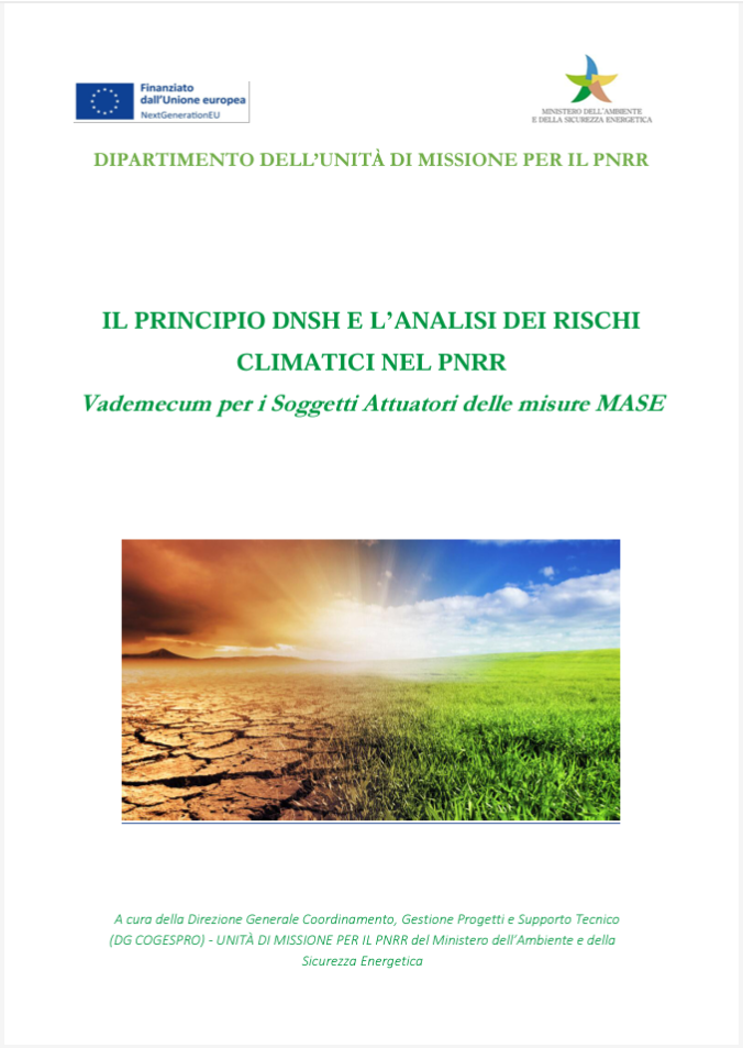 Vademecum   Principio DNSH e analisi rischi climatici nel PNRR