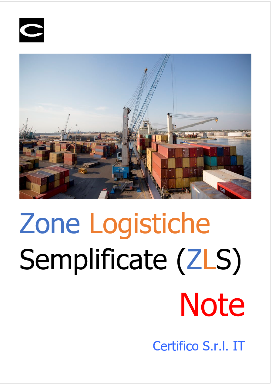 Zone Logistiche Semplificate ZLS Note