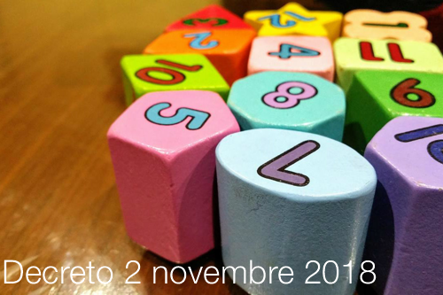 Decreto 2 novembre 2018 Decreto 2 novembre 2018
