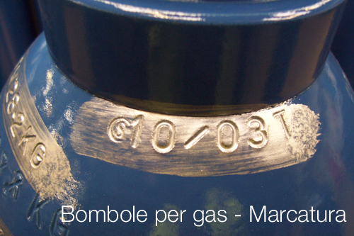 Bombole per gas Marcatura Bombole per gas Marcatura