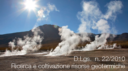 D Lgs n 22 2010 Risorse geotermiche D Lgs n 22 2010 Risorse geotermiche