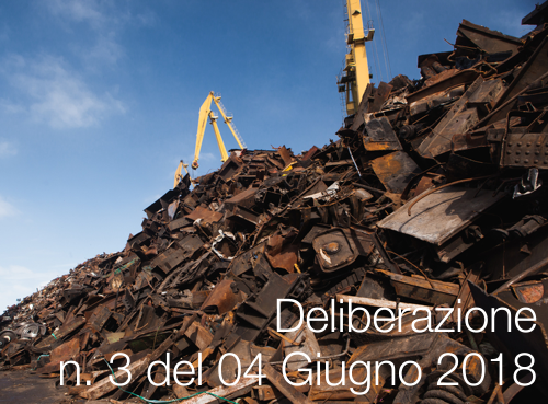 Deliberazione Albo Gestori Ambientale n 3 del 04 Giugno 2018 Deliberazione Albo Gestori Ambientale n 3 del 04 Giugno 2018