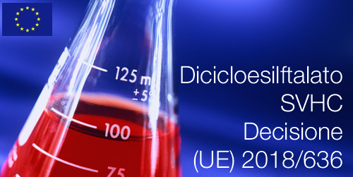 Dicicloesilftalato decisione 2018 636 Dicicloesilftalato decisione 2018 636
