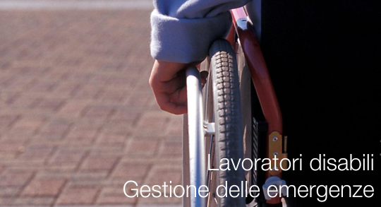 Disabilit e lavoro gestione emergenze Disabilit e lavoro gestione emergenze