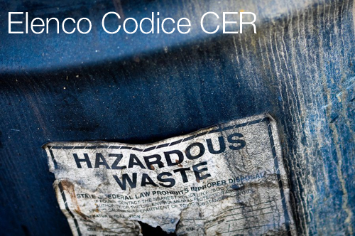 Elenco codice CER Elenco codice CER