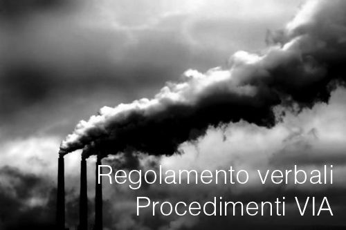 Regolamento verbali procedimenti VIA Regolamento verbali procedimenti VIA