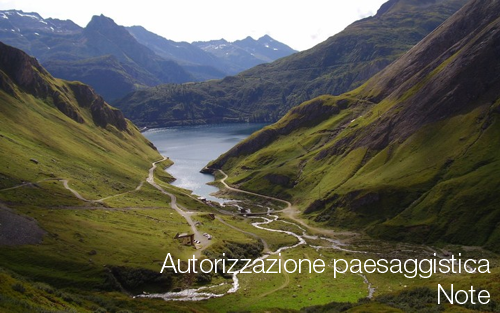 Autorizzazione paesaggistica Note Autorizzazione paesaggistica Note