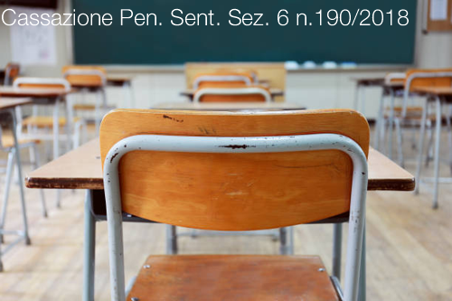 Cassazione Penale Sent Sez 6 Num 190 Anno 2018 Cassazione Penale Sent Sez 6 Num 190 Anno 2018