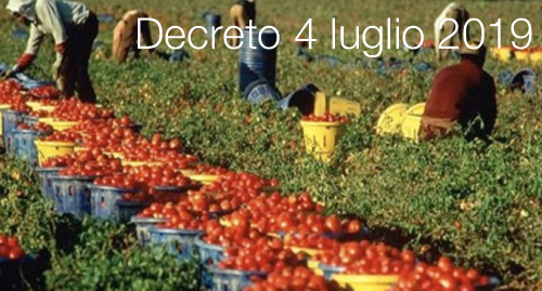 Decreto 4 luglio 2019 Decreto 4 luglio 2019