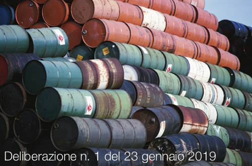 Deliberazione n 1 del 23 gennaio 2019 Deliberazione n 1 del 23 gennaio 2019