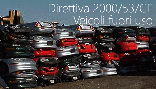 Direttiva 2000 53 CE Veicoli fuori uso Direttiva 2000 53 CE Veicoli fuori uso