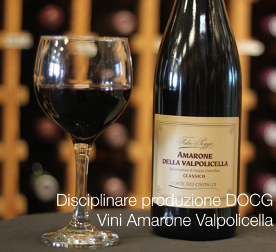 Disciplinare produzione DOCG Vini Amarone Valpolicella Disciplinare produzione DOCG Vini Amarone Valpolicella