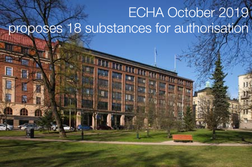 ECHA proposes 18 substances for authorisation ECHA proposes 18 substances for authorisation