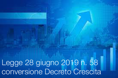 Legge 28 giugno 2019 n 58 Legge 28 giugno 2019 n 58