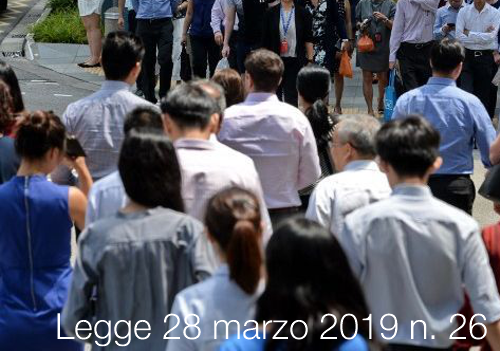 Legge 28 marzo 2019 n 26 Legge 28 marzo 2019 n 26