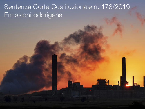 Sentenza Corte Costituzionale n 178 2019 emissioni odorigene Sentenza Corte Costituzionale n 178 2019 emissioni odorigene