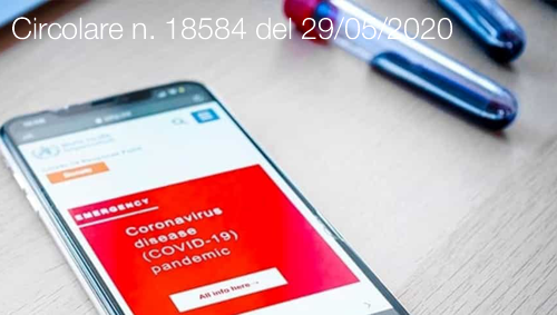 Circolare Ministero della Salute n 18584 del 29 05 2020 Circolare Ministero della Salute n 18584 del 29 05 2020