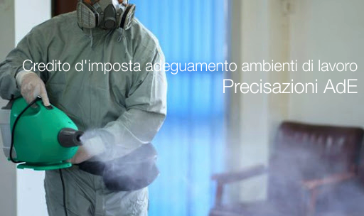 Credito d imposta adeguamento ambienti di lavoro AdE Credito d imposta adeguamento ambienti di lavoro AdE