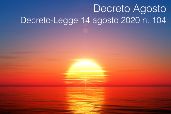 Decreto Legge 14 agosto 2020 n 104 Decreto Legge 14 agosto 2020 n 104