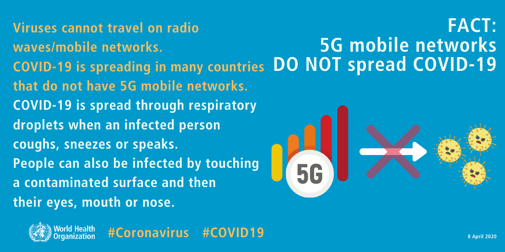 FACT 5G mobile networks DO NOT spread COVID 19 FACT 5G mobile networks DO NOT spread COVID 19