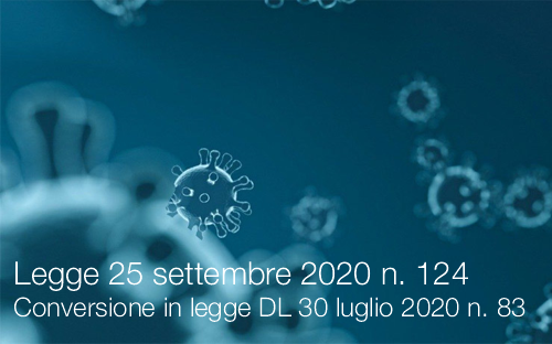 Legge 25 settembre 2020 n 124 Legge 25 settembre 2020 n 124