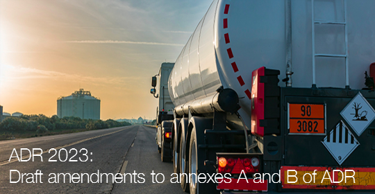ADR 2023 Draft amendments to annexes A and B of ADR ADR 2023 Draft amendments to annexes A and B of ADR