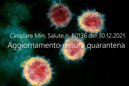Circolare Min Salute n 60136 del 30 12 2021 Circolare Min Salute n 60136 del 30 12 2021
