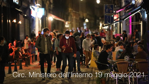 Circolare Ministero Interno 19 maggio 2021 Circolare Ministero Interno 19 maggio 2021