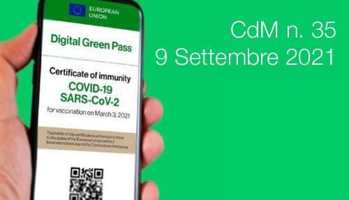 Consiglio dei Ministri n 35 del 9 Settembre 2021 Consiglio dei Ministri n 35 del 9 Settembre 2021