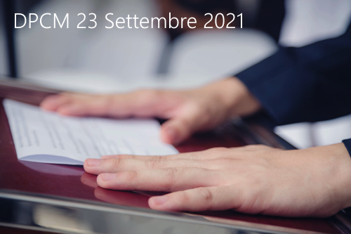 DPCM 23 Settembre 2021 DPCM 23 Settembre 2021