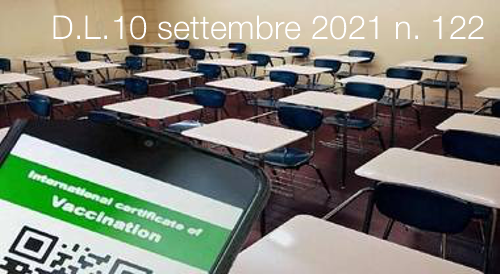 Decreto Legge 10 settembre 2021 n 122 Decreto Legge 10 settembre 2021 n 122