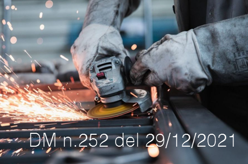 Decreto Ministeriale n 252 del 29 dicembre 2021 Decreto Ministeriale n 252 del 29 dicembre 2021