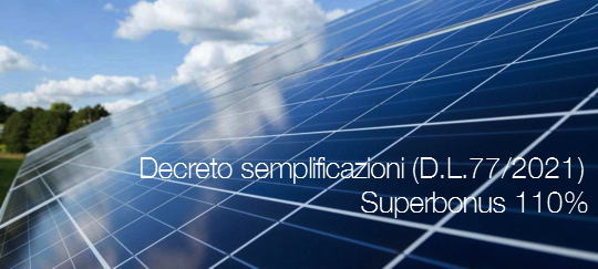 Decreto semplificazioni D L 77 2021 Superbonus 110 Decreto semplificazioni D L 77 2021 Superbonus 110