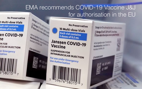 EMA recommends COVID 19 Vaccine J J for authorisation in the EU EMA recommends COVID 19 Vaccine J J for authorisation in the EU