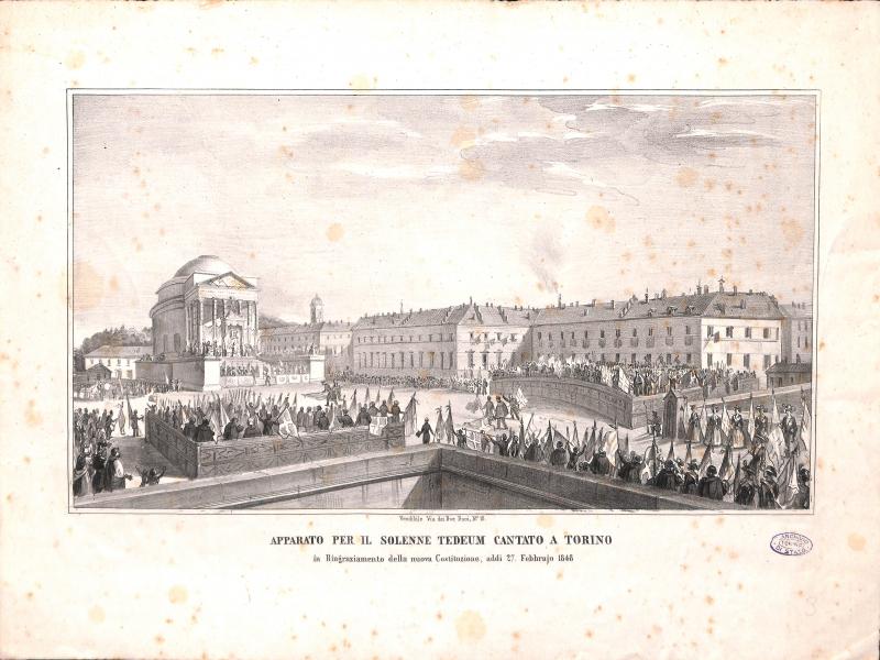 Festa dello statuto 27 febbraio 1848 solenne te deum alla gran madre di torino Festa dello statuto 27 febbraio 1848 solenne te deum alla gran madre di torino