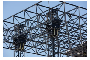 Figura 2 Esempi di struttura superiore realizzata sul palco Figura 2 Esempi di struttura superiore realizzata sul palco