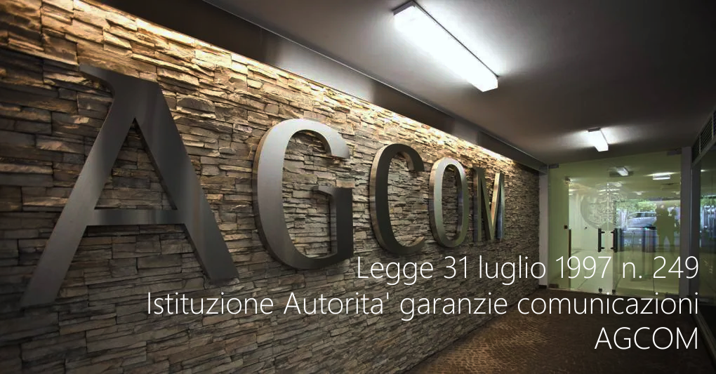 Legge 31 luglio 1997 n 249 Legge 31 luglio 1997 n 249