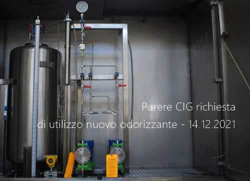 Parere CIG richiesta di utilizzo nuovo odorizzante 14 12 2021 Parere CIG richiesta di utilizzo nuovo odorizzante 14 12 2021