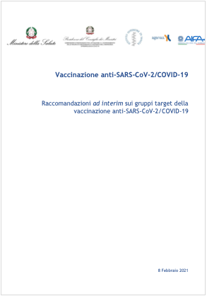 Raccomandazioni ad interim sui gruppi target della vaccinazione anti SARS CoV 2 COVID 19 Raccomandazioni ad interim sui gruppi target della vaccinazione anti SARS CoV 2 COVID 19