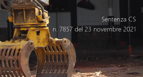 Sentenza CS n 7857 del 23 novembre 2021 Sentenza CS n 7857 del 23 novembre 2021